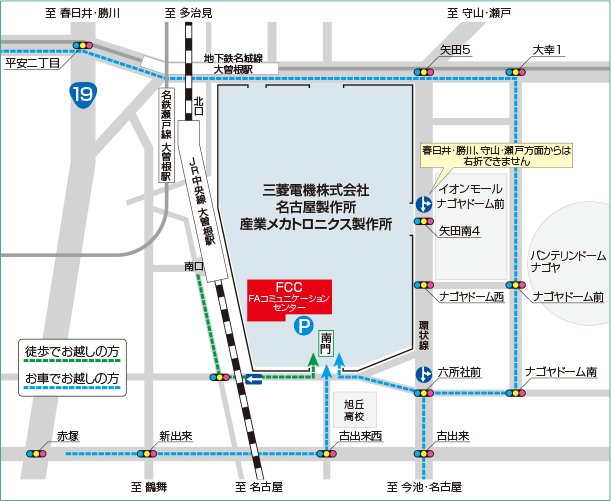 会場への案内図
